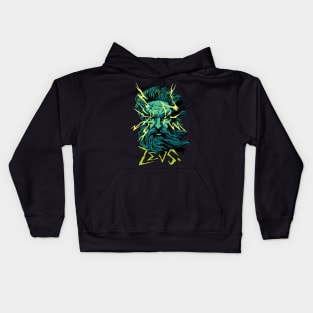 Thunder God's Fury | Mighty Zeus Wields Lightning | MythoCom Kids Hoodie